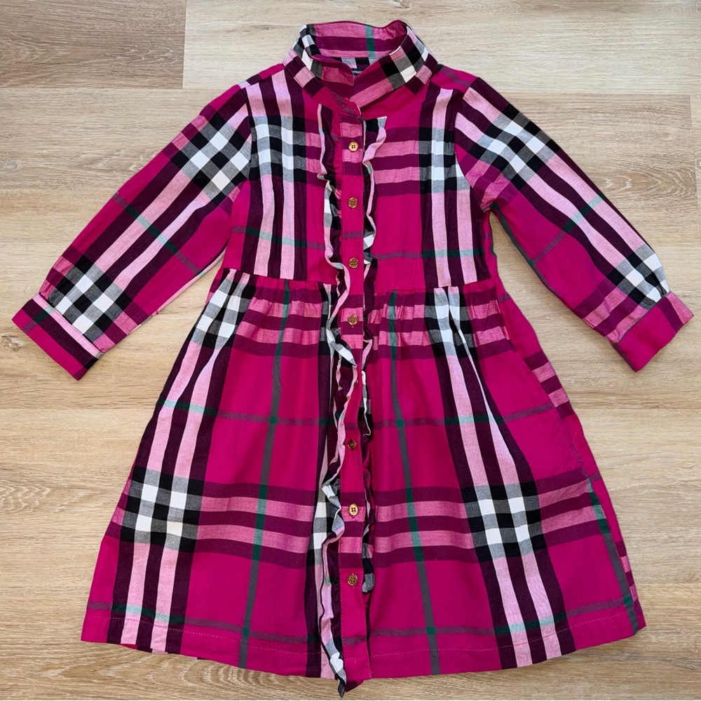Duffield Lane Pink Plaid Girls Dress